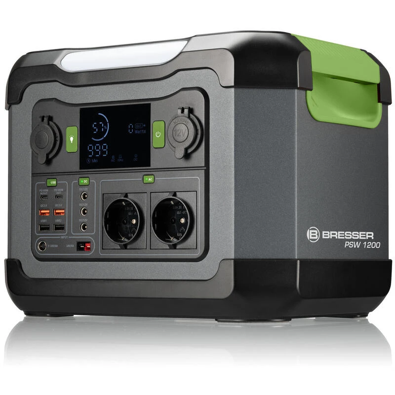 Batterie Externe Portable BRESSER 1200 W - Powerbank, Camping, Voyage