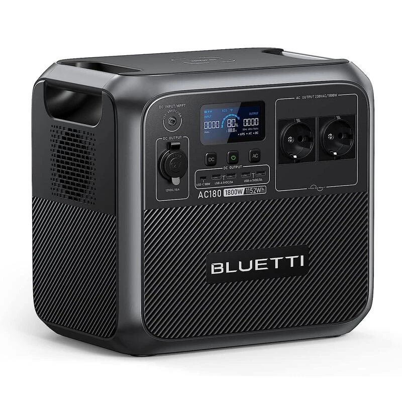 BLUETTI Générateur Électrique Portable AC180 1152Wh Batterie LiFePO4 Pour Voyage
