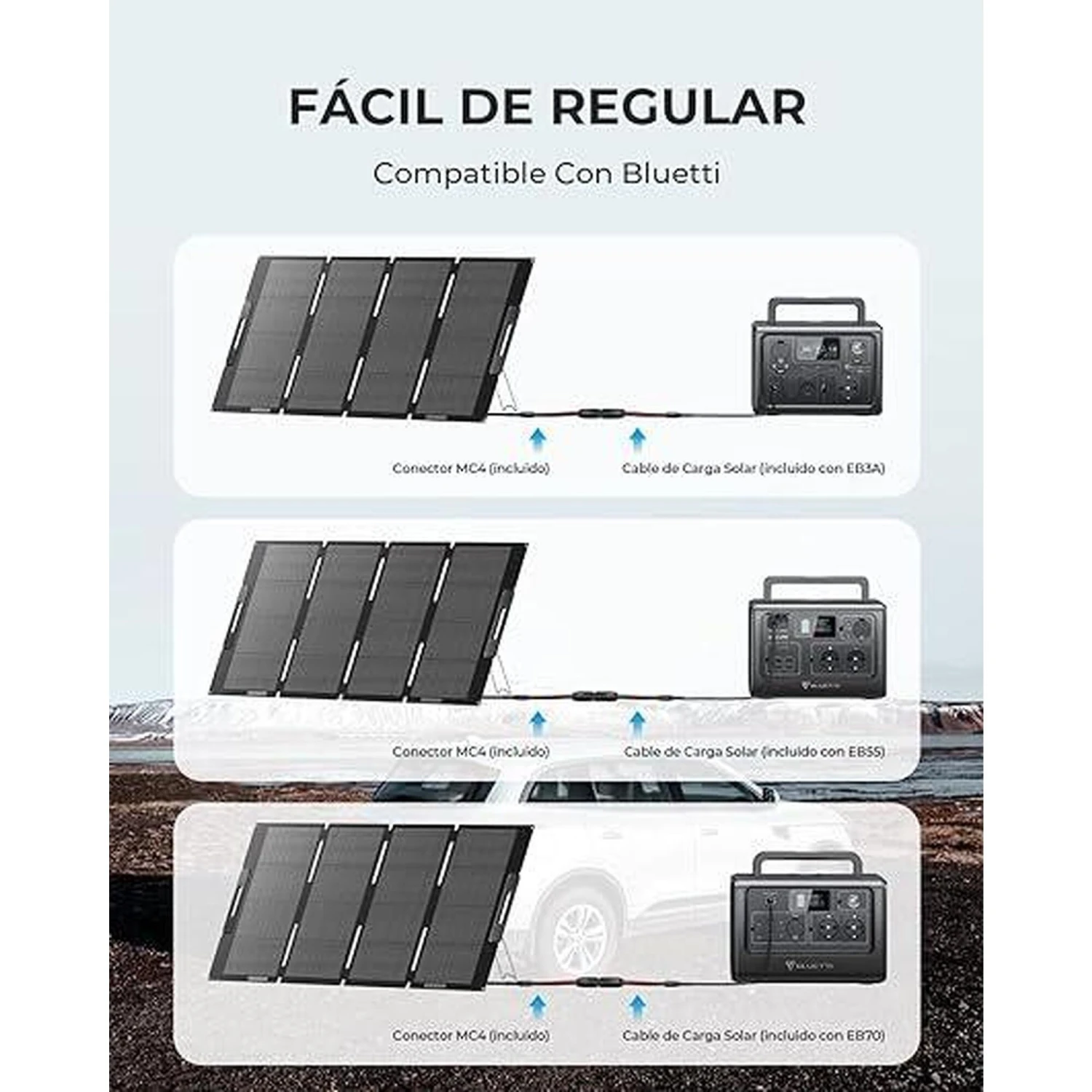 BLUETTI Panneau Solaire MP200 Pour Camping, Jardin, Voyage - Image 3