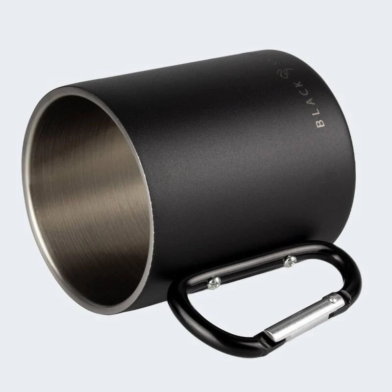 Camping Tasse Isotherme Mousqueton, Assiette Plate Et Couverts Set | Acier Inox - Image 4