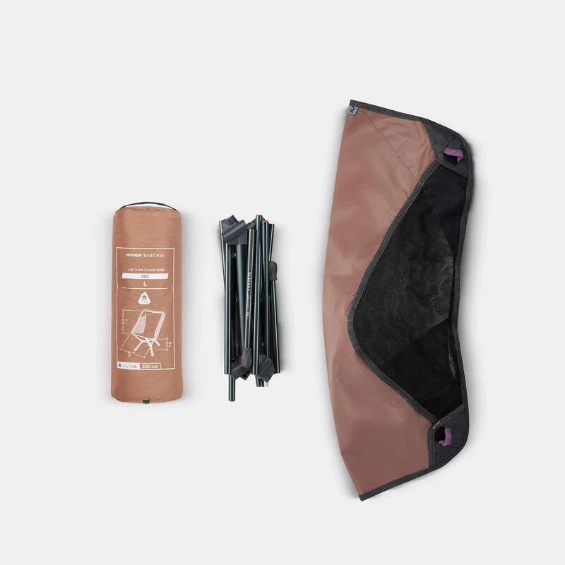 Quechua CHAISE BASSE PLIANTE DE CAMPING MH500 MARRON - Image 3