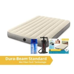 Intex Dura Beam - Lit Gonflable - 191x137x25cm - Compris Les Accessoires