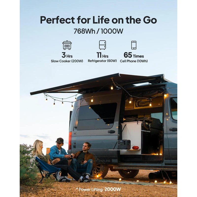 Kit Générateur Solaire BLUETTI AC70+PV120, 768Wh/1000W LiFePO4 Pour Le Camping - Image 2