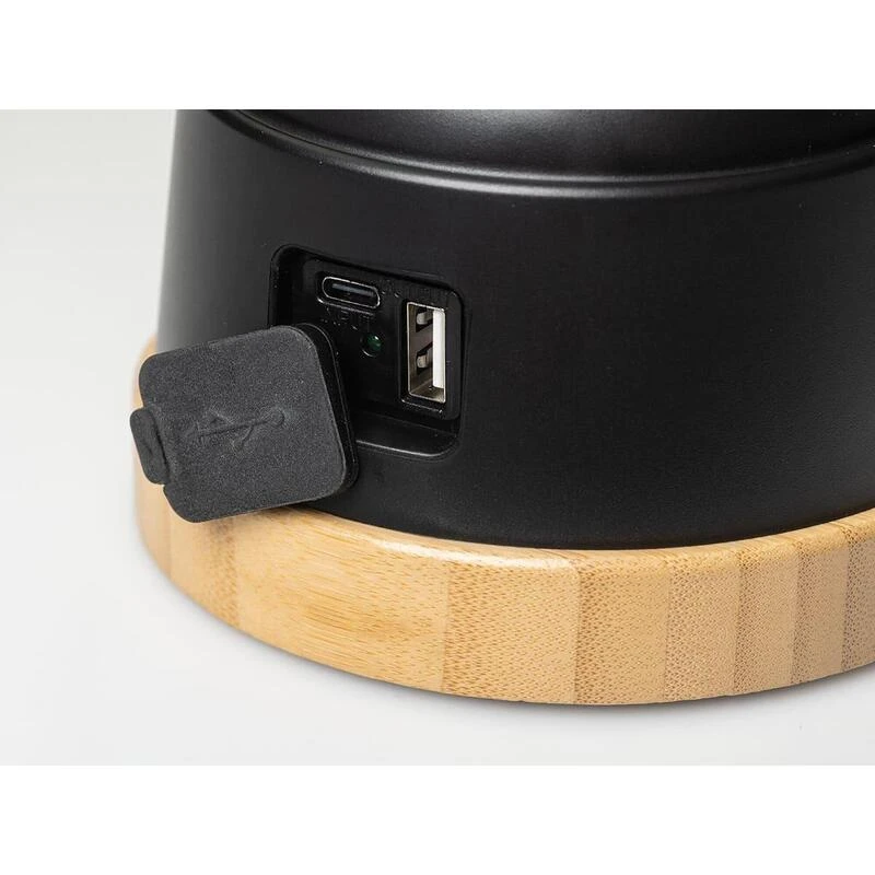 Lampe Lanterne De Camping LED Kiruna Jord - Rechargeable - USB - Bambou - Rétro - Image 5