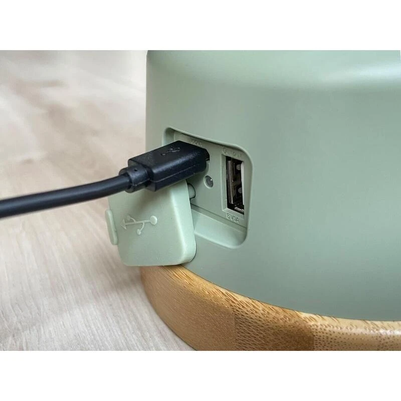 Lampe Lanterne De Camping LED Kiruna - Rechargeable - USB - Bambou - Style Rétro - Image 5
