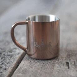 Lemmel Mug Isolé à Double Paroi - Acier Inoxydable/Cuivre - Logo Lemmel