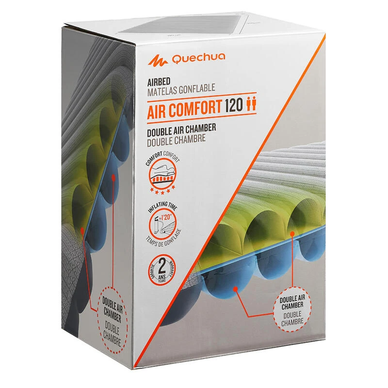 Quechua MATELAS DE CAMPING GONFLABLE AIR CONFORT | 2 PERSONNES - LARGEUR 120 CM - Image 3