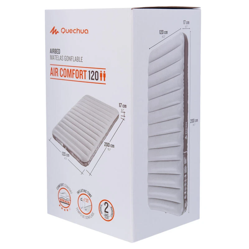 Quechua MATELAS GONFLABLE DE CAMPING - AIR COMFORT 120 CM - 2 PERSONNES - Image 2