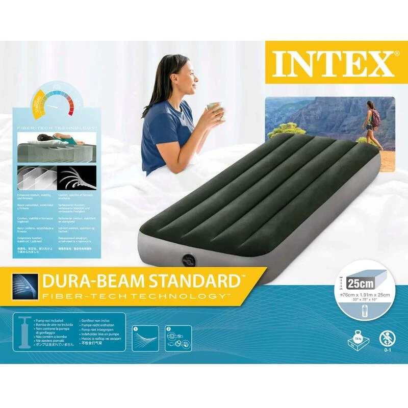 Matelas Gonflable - Intex Prestige Downy -1 Personne - 76x191x25 Cm (BxLxH) - Image 5