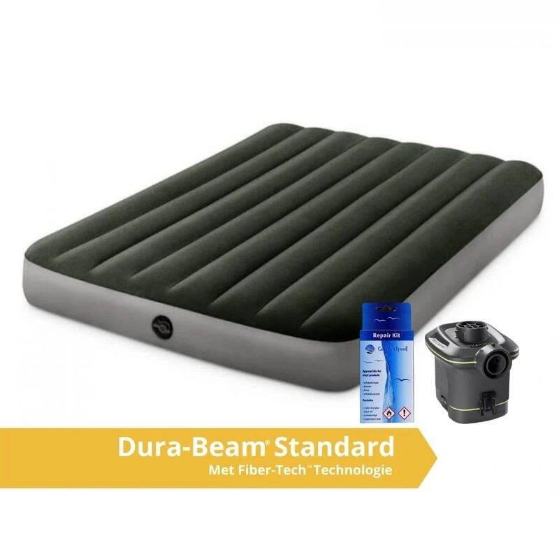 Intex Prestige Downy Full Airbed - Lit Gonflable - 191x137x25cm - Avec Accessoires