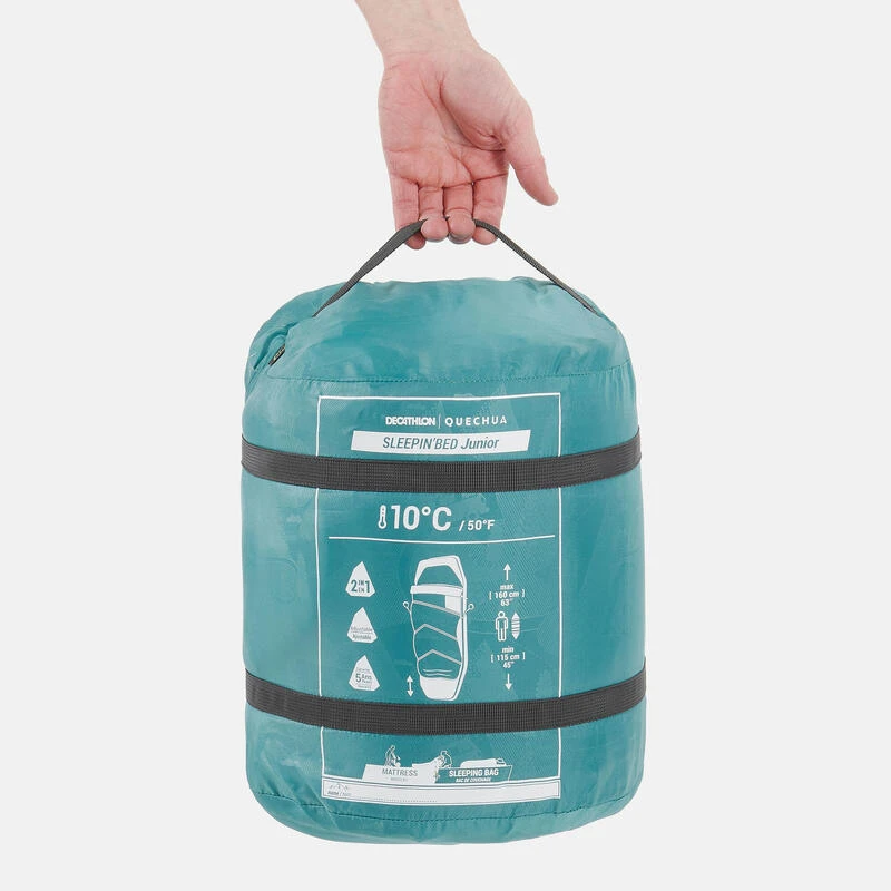 Quechua SAC DE COUCHAGE ENFANT 2 EN 1 - SLEEPIN BED JUNIOR 10°C BLEU - Image 2