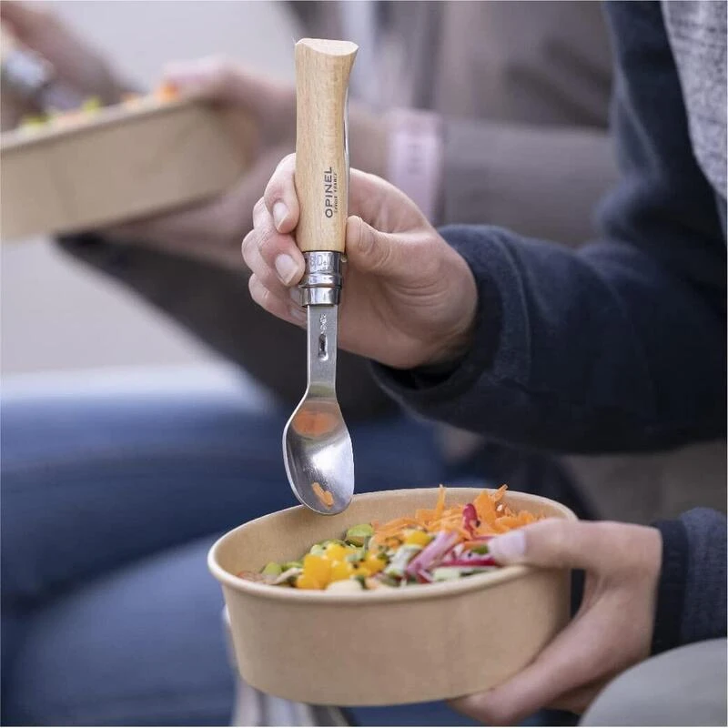 Set Complet Opinel Picnic+ - Opinel N°8 + Embouts Cuillère Et Fourchette - Image 4