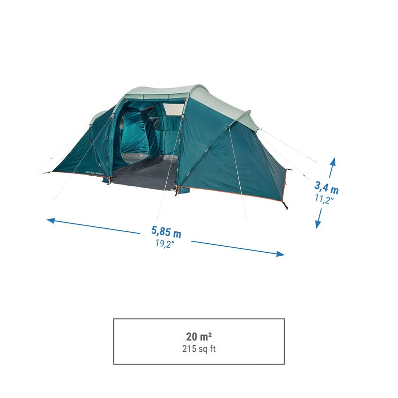 Quechua Tente Ă Arceaux De Camping - Arpenaz 4.2 - 4 Personnes - 2 Chambres - Image 4