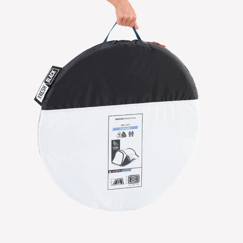 Quechua Tente De Camping - 2 SECONDS - 2 Places - Fresh & Black - Image 3