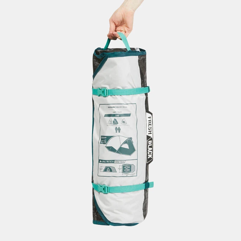 Quechua Tente De Camping - MH100 XL - 2 Places - Fresh & Black - Image 4