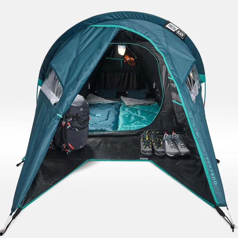 Quechua Tente De Camping - MH100 XL - 2 Places - Fresh & Black - Image 5