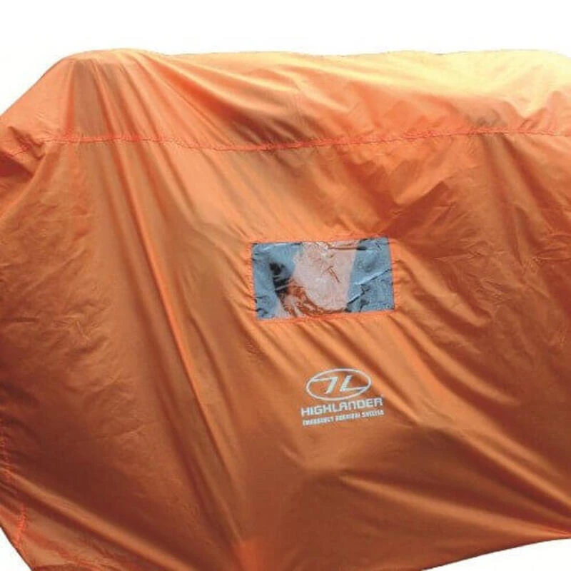 HIGHLANDER Tente D'urgence Abri De Survie 4-5 Personnes - Orange - Image 4