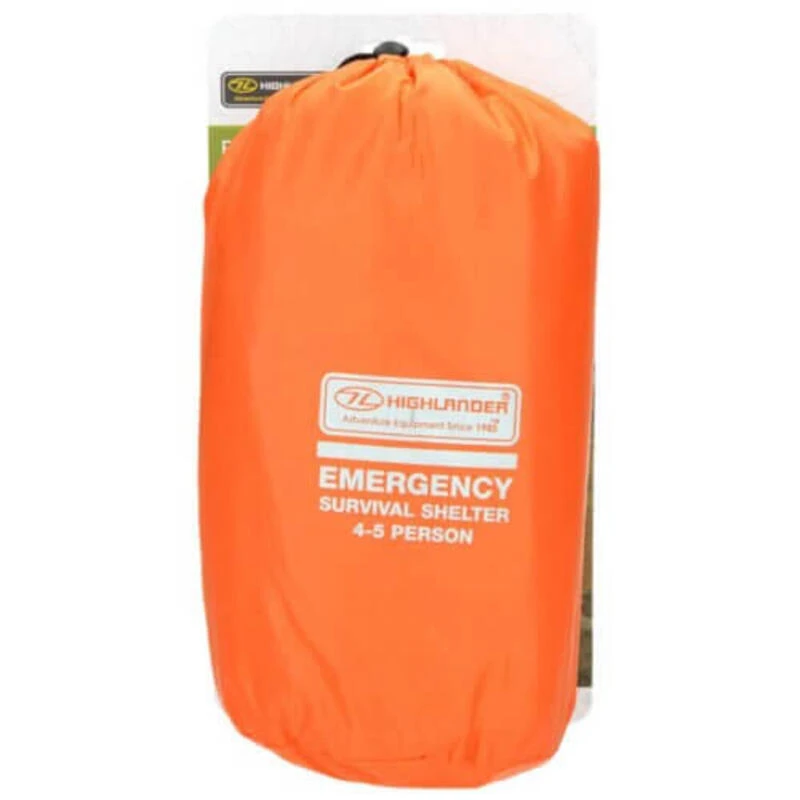 HIGHLANDER Tente D'urgence Abri De Survie 4-5 Personnes - Orange - Image 5